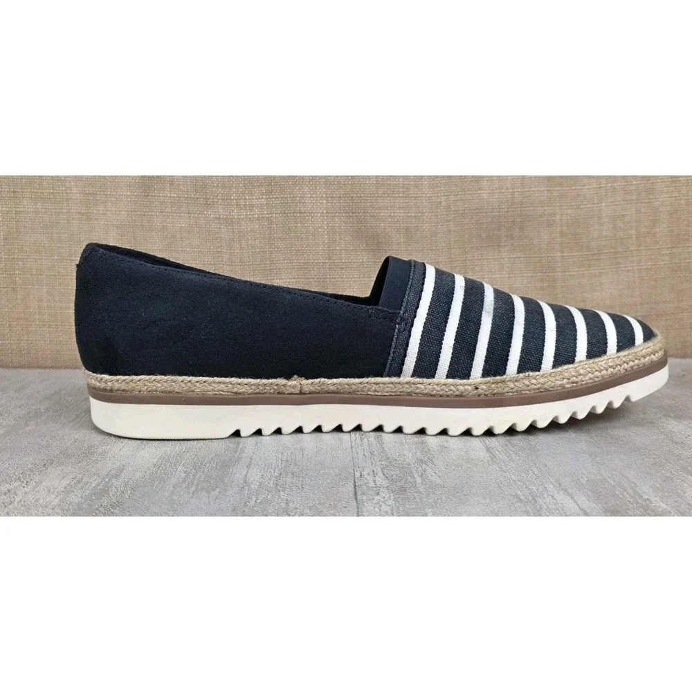 Collection by Clarks‎ Serena Paige Navy Marine Canvas Slip-on Shoes Flats 9M